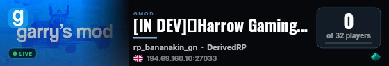 [IN DEV]🔵Harrow Gaming CWRP🔵 live status badge