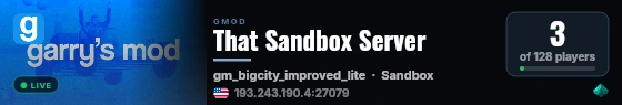 That Sandbox Server live status badge