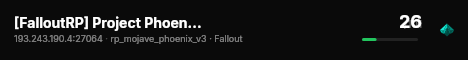 [FalloutRP] Project Phoenix | Incursion Recode | Beta live status badge