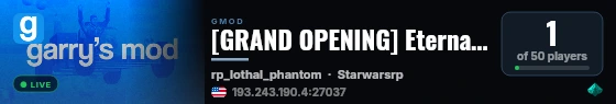 [GRAND OPENING] Eternal Roleplay | ImperialRP | Daily Events live status badge