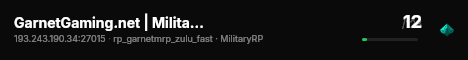 GarnetGaming.net | MilitaryRP - PLAYTEST live status badge