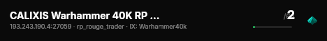 CALIXIS Warhammer 40K RP | calixisrp.com | Space Wolves, Guard live status badge