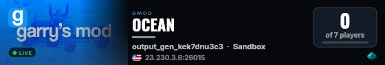 OCEAN live status badge