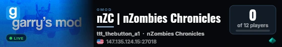 nZC | nZombies Chronicles live status badge