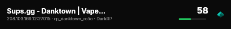 Sups.gg - Danktown | Vape, Crafting, Parkour, Gambling, VIP, Pr live status badge