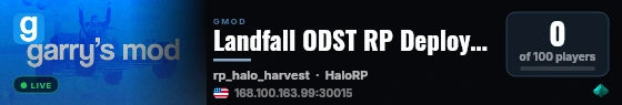 Landfall ODST RP Deployment live status badge
