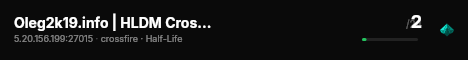 Oleg2k19.info | HLDM Crossfire 24/7 Arena live status badge