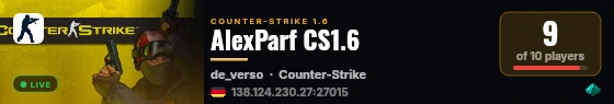 AlexParf CS1.6 live status badge
