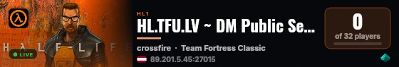 HL.TFU.LV ~ DM Public Server live status badge