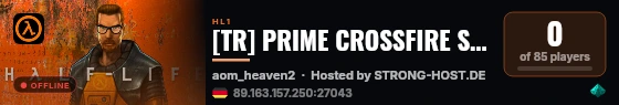 [TR] PRIME CROSSFIRE SERVER TURKEY live status badge
