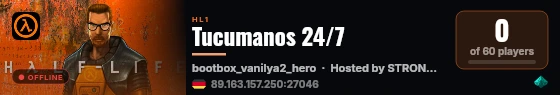 Tucumanos 24/7 live status badge