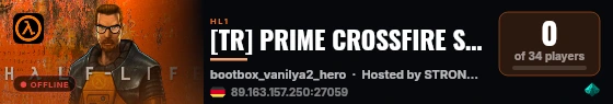 [TR] PRIME CROSSFIRE SERVER TURKEY live status badge