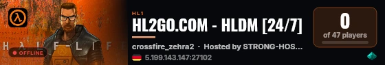 HL2GO.COM - HLDM [24/7] live status badge