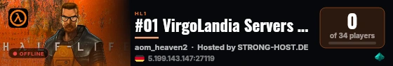#01 VirgoLandia Servers HL Crossfire 24/7 live status badge