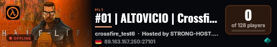 #01 | ALTOVICIO | Crossfire 24/7 WG ON live status badge