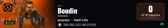 Boudin live status badge