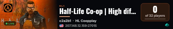 Half-Life Co-op | High difficulty live status badge