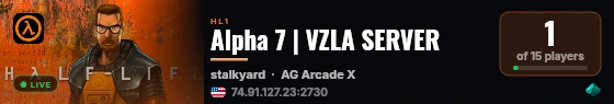 Alpha 7 | VZLA SERVER live status badge