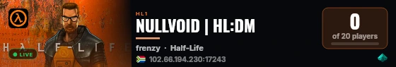 NULLVOID | HL:DM live status badge