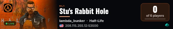 Stu's Rabbit Hole live status badge