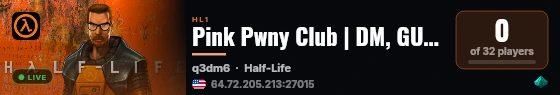 Pink Pwny Club | DM, GUNGAME, GAUSS ONLY | FASTDL live status badge