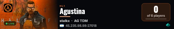 Agustina live status badge