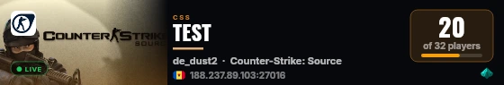 TEST live status badge