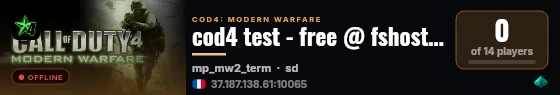 cod4 test - free @ fshost.me live status badge
