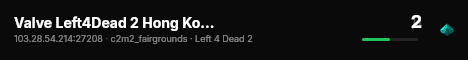Valve Left4Dead 2 Hong Kong Server (srcds1028-hkg1.141.194) live status badge