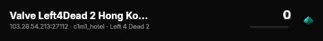Valve Left4Dead 2 Hong Kong Server (srcds1029-hkg1.141.98) live status badge