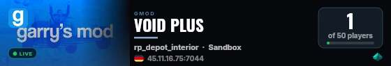 VOID PLUS live status badge