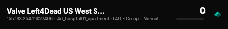 Valve Left4Dead US West Server (srcds1001-eat1.117.392) live status badge
