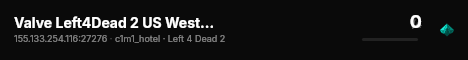 Valve Left4Dead 2 US West Server (srcds1001-eat1.117.262) live status badge