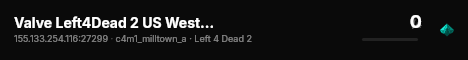 Valve Left4Dead 2 US West Server (srcds1001-eat1.117.285) live status badge
