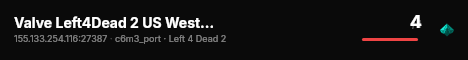 Valve Left4Dead 2 US West Server (srcds1001-eat1.117.373) live status badge