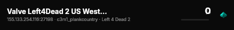 Valve Left4Dead 2 US West Server (srcds1001-eat1.117.184) live status badge