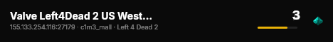 Valve Left4Dead 2 US West Server (srcds1001-eat1.117.165) live status badge