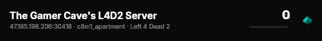 The Gamer Cave's L4D2 Server live status badge