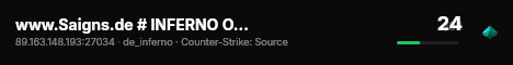 www.Saigns.de # INFERNO ONLY # Ranking, LowPing live status badge