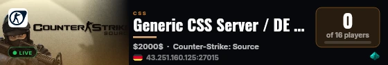 Generic CSS Server / DE / Düsseldorf live status badge