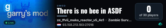 There is no bee in ASDF live status badge