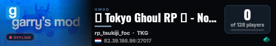 🌆 Tokyo Ghoul RP 🩸 - Nouvelle map ! .gg/foc live status badge