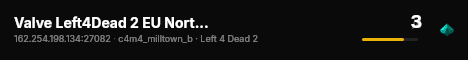Valve Left4Dead 2 EU North Server (srcds1003-sto1.181.68) live status badge
