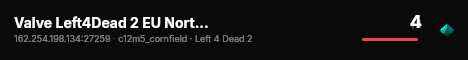 Valve Left4Dead 2 EU North Server (srcds1003-sto1.181.245) live status badge
