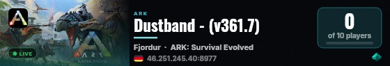 Dustband - (v361.7) live status badge