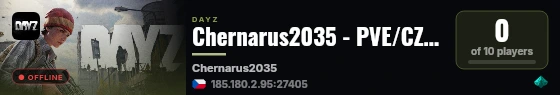 Chernarus2035 - PVE/CZ-Traders live status badge