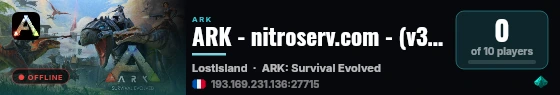 ARK - nitroserv.com - (v358.24) live status badge