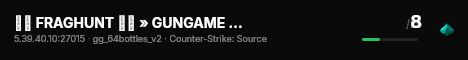 ▰▱ FRAGHUNT ▱▰ » GUNGAME · VIP · 600+ maps live status badge