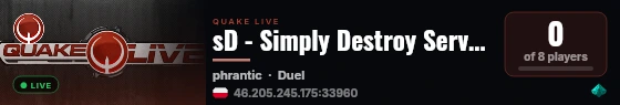 sD - Simply Destroy Server #1 live status badge