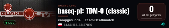 baseq-pl: TDM-0 (classic) live status badge